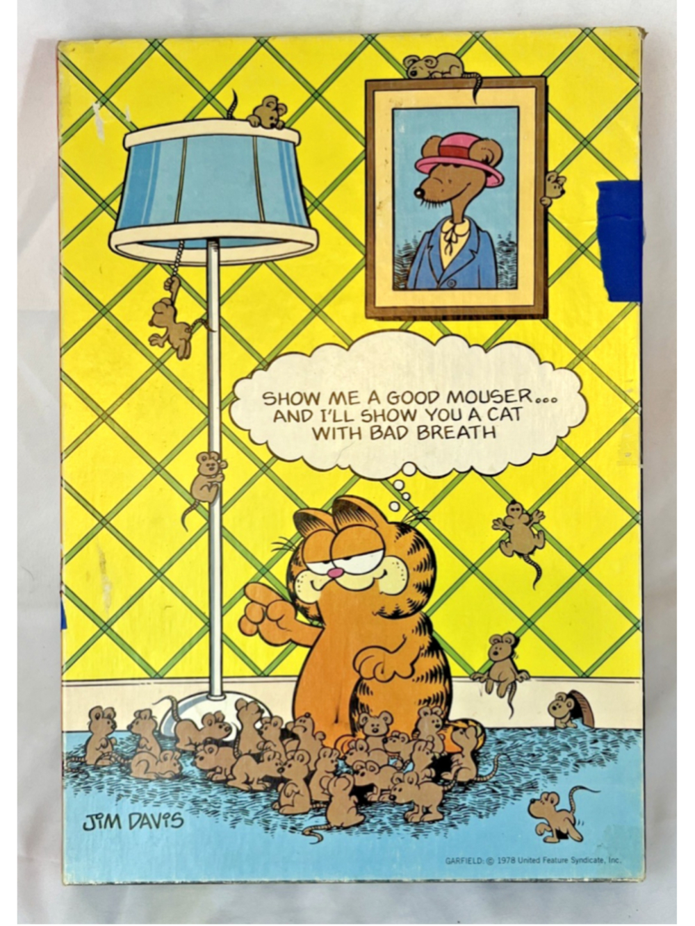 VTG GARFIELD BY JIM DAVIS GOLDEN PUZZLE CIB Poster Size 1978 A Good Mouser D157